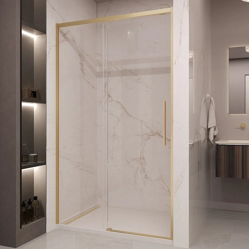Душевая дверь Vincea Stella VDS-1ST140CLG 1400 брашированное золото, стекло прозрачное Душевая дверь Vincea Stella VDS-1ST140CLG 1400 брашированное золото, стекло прозрачное