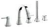 Картинка анонса товара «смеситель на борт ванны grohe grandera с душевым гарнитуром, хром (19919000)»