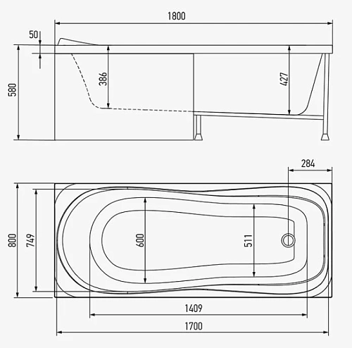 Акриловая ванна Timo KATA KATA1880-KT18-SPV1505-T-CM 180x80 гидромассажная 6 джет Акриловая ванна Timo KATA KATA1880-KT18-SPV1505-T-CM 180x80 гидромассажная 6 джет