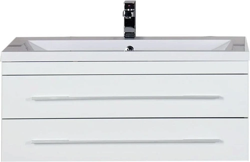 Тумба под раковину Aquanet Верона 100 белый (подвесная 2 ящика) 00175382 Тумба под раковину Aquanet Верона 100 белый (подвесная 2 ящика) 00175382