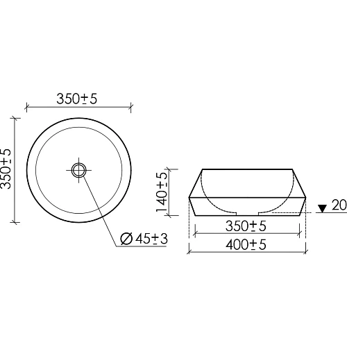 Раковина Ceramica Nova Maya CN12004MW накладная круглая 400x400x140 белый матовый Раковина Ceramica Nova Maya CN12004MW накладная круглая 400x400x140 белый матовый