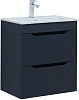 Тумба под раковину Aquanet Практика 60 маренго 2 ящика 00330458 напольная/подвесная