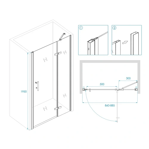 Душевая дверь RGW Passage PA-07B R 41080709-84R Душевая дверь RGW Passage PA-07B R 41080709-84R