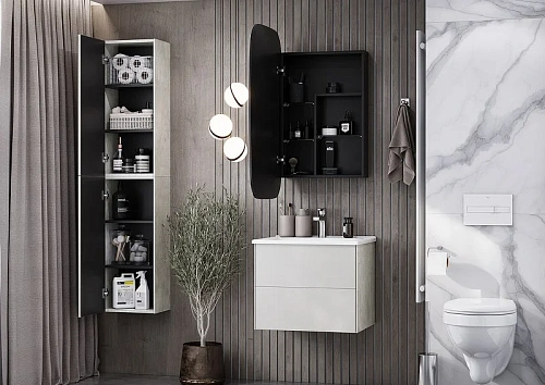 Шкаф Aquaton Сохо слэйт, галька серая 1A258403AJ9A0 Шкаф Aquaton Сохо слэйт, галька серая 1A258403AJ9A0