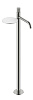 Смеситель для раковины Boheme Stick 120-NB.3 напольный Nikel Brush с ручкой LINEA