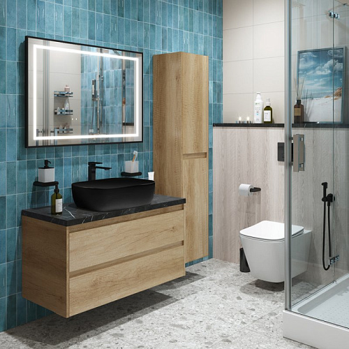 Тумба со столешницей и раковиной BelBagno KRAFT 100 kraft100rnn-kepmno-1302-h301-set подвесная KRAFT100RNN-KEPMNO-1302-H301-SET Тумба со столешницей и раковиной BelBagno KRAFT 100 kraft100rnn-kepmno-1302-h301-set подвесная KRAFT100RNN-KEPMNO-1302-H301-SET