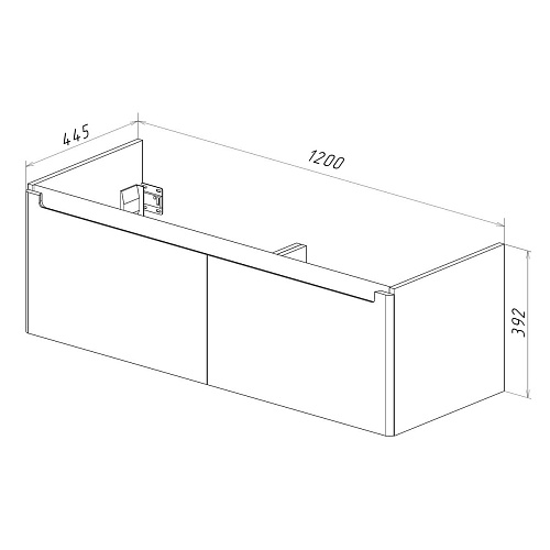 Тумба под раковину Lemark BUNO MINI 125 см подвесная, серый/белый LM05BM125T Тумба под раковину Lemark BUNO MINI 125 см подвесная, серый/белый LM05BM125T