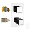 Смеситель для душа Remer Q-Elegance QT92KBBO термостатический, белый матовый Смеситель для душа Remer Q-Elegance QT92KBBO термостатический, белый матовый