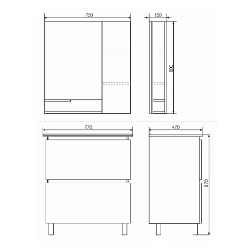 Зеркальный шкаф Comforty Верона-75 дуб 00004137100 белый Зеркальный шкаф Comforty Верона-75 дуб 00004137100 белый