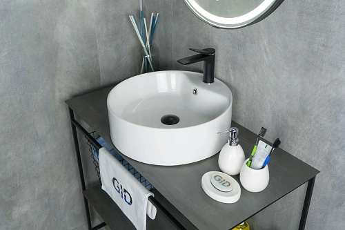 Раковина Gid N9008b 51104 накладная белая 46x46x16 Раковина Gid N9008b 51104 накладная белая 46x46x16