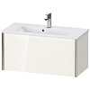 Картинка анонса товара «тумба под раковину duravit xviu xv40790b122 подвесная компакт 81 см белая глянцевый»