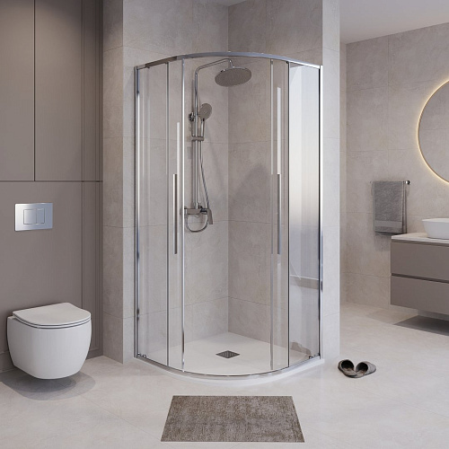 Душевой уголок Niagara Nova NG-6627-34 (100x100x195) полукруг, раздвижная, хром, стекло прозрачное Душевой уголок Niagara Nova NG-6627-34 (100x100x195) полукруг, раздвижная, хром, стекло прозрачное