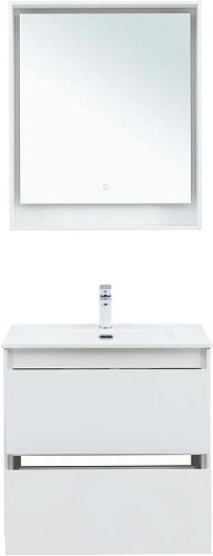 Тумба под раковину Aquanet Милан 70 белый глянец 00336368 подвесная Тумба под раковину Aquanet Милан 70 белый глянец 00336368 подвесная