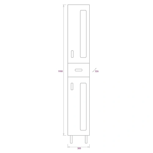 Шкаф-пенал Onika КРИСТАЛЛ 30.18 универсальный 403050 Шкаф-пенал Onika КРИСТАЛЛ 30.18 универсальный 403050