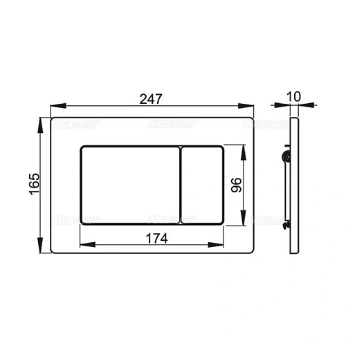 Клавиша смыва Alcaplast Antivandal M279S-SLIM сенсорная, металл Клавиша смыва Alcaplast Antivandal M279S-SLIM сенсорная, металл