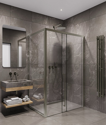 Душевой уголок Timo (T50L+T61)  TDSS-140/13C-8L, раздвижная дверь 1400x2000, профиль никель,  торцевое стекло TSS-1000/13C-8 1000x2000 Душевой уголок Timo (T50L+T61)  TDSS-140/13C-8L, раздвижная дверь 1400x2000, профиль никель,  торцевое стекло TSS-1000/13C-8 1000x2000