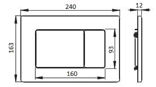 Клавиша смыва Boheme 650-MW нержавеющая сталь MATT WHITE Клавиша смыва Boheme 650-MW нержавеющая сталь MATT WHITE