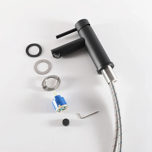 Смеситель для раковины Gid Berlin SS080-BM-K SS080BMK черный матовый Смеситель для раковины Gid Berlin SS080-BM-K SS080BMK черный матовый