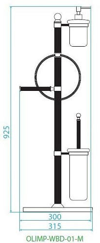 Стойка аксессуаров CEZARES OLIMP-WBD золото 24 карат-металл OLIMP-WBD-03/24-M Стойка аксессуаров CEZARES OLIMP-WBD золото 24 карат-металл OLIMP-WBD-03/24-M