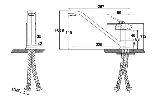 Смеситель для кухни Kaiser Sonat 34033-1 SBG песочный мрамор Смеситель для кухни Kaiser Sonat 34033-1 SBG песочный мрамор