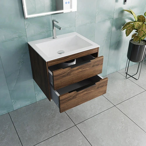 Тумба под раковину Vincea Chiara 2D 600 VMC-2C2600CO подвесная, C.Oak Тумба под раковину Vincea Chiara 2D 600 VMC-2C2600CO подвесная, C.Oak