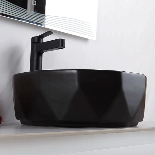 Раковина BelBagno BB1409H301 черная 410x410 белый Раковина BelBagno BB1409H301 черная 410x410 белый