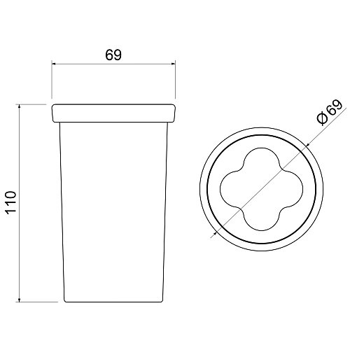 Стакан Timo Saona 13233/03 черный Стакан Timo Saona 13233/03 черный