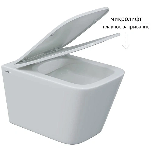 Унитаз подвесной BERGES FLOE S Rimlessсиденье дюропласт Floe S Slim SO, микролифт, быстросъём 082134 Унитаз подвесной BERGES FLOE S Rimlessсиденье дюропласт Floe S Slim SO, микролифт, быстросъём 082134