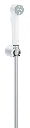 Гигиеническая лейка GROHE Tempesta-F (27812IL1) держатель, шланг 1250 мм, хром/белый Гигиеническая лейка GROHE Tempesta-F (27812IL1) держатель, шланг 1250 мм, хром/белый
