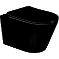 Унитаз подвесной Boheme AVVA 973-SET-B черный матовый c крышкой Унитаз подвесной Boheme AVVA 973-SET-B черный матовый c крышкой