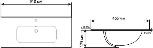 Раковина Aquanet Flat 90 белая матовая 00330432 Раковина Aquanet Flat 90 белая матовая 00330432