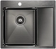 Кухонная мойка Paulmark FLANK PM225951-GML вороненая сталь левая 590х510мм Кухонная мойка Paulmark FLANK PM225951-GML вороненая сталь левая 590х510мм