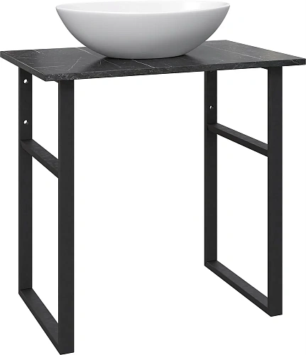 Консоль с раковиной DIWO Элиста 80 чёрный мрамор, Moduo 55 Leaf 555131 Консоль с раковиной DIWO Элиста 80 чёрный мрамор, Moduo 55 Leaf 555131