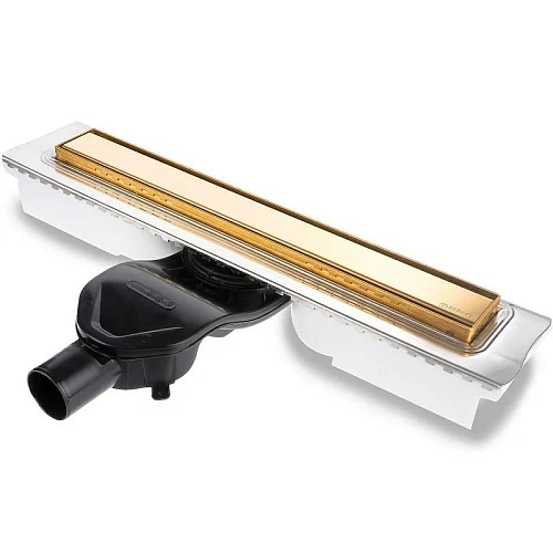 Душевой лоток BERGES В1 Keramik 600, золото глянец, S-сифон D50 H60 боковой 092117 Душевой лоток BERGES В1 Keramik 600, золото глянец, S-сифон D50 H60 боковой 092117