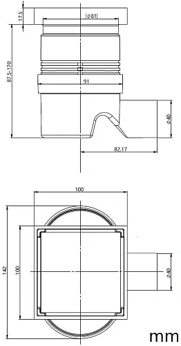 Душевой трап Allen Brau Priority 9.50023.BN 100 никель браш Душевой трап Allen Brau Priority 9.50023.BN 100 никель браш