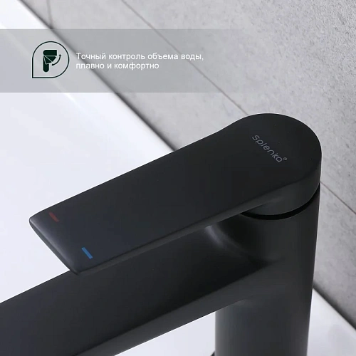 Смеситель для раковины Splenka S04.10.06, черный Смеситель для раковины Splenka S04.10.06, черный