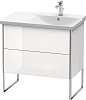 Картинка анонса товара «тумба под раковину duravit xsquare xs446702222 напольная 81 см белая глянцевый»