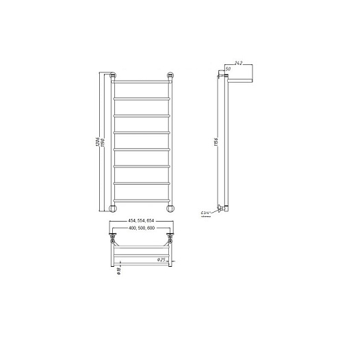 Полотенцесушитель водяной Aquanet Fiona 1200x600, с верхней полкой 00237021 Полотенцесушитель водяной Aquanet Fiona 1200x600, с верхней полкой 00237021