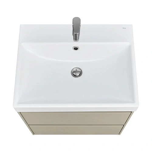 Тумба под раковину Roca Ona 600 бежево-серый матовый 2 ящика A857613510 Тумба под раковину Roca Ona 600 бежево-серый матовый 2 ящика A857613510