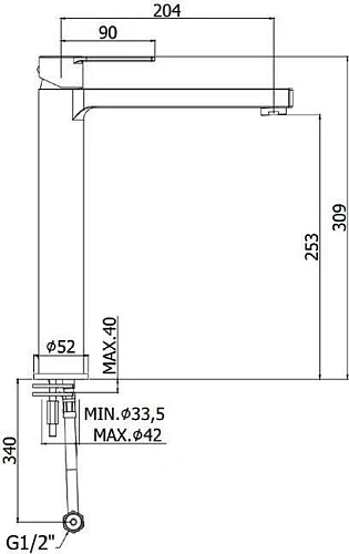 Смеситель для раковины Paffoni Ringo RIN081CR Смеситель для раковины Paffoni Ringo RIN081CR