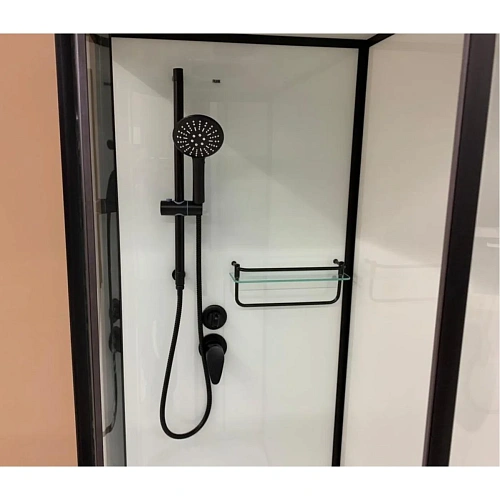 Душевая кабина Frank F412/1L М левосторонняя Black черный профиль матовое стекло 120x80 20066 Душевая кабина Frank F412/1L М левосторонняя Black черный профиль матовое стекло 120x80 20066