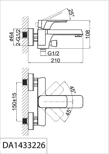 Смеситель для ванны D&K Berlin Steinbeis короткий излив белый (DA1433226) Смеситель для ванны D&K Berlin Steinbeis короткий излив белый (DA1433226)