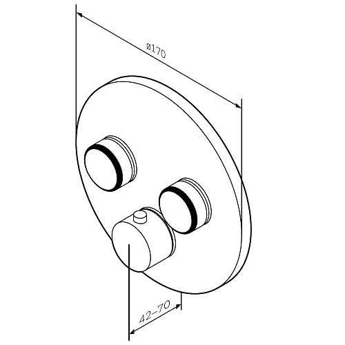 Смеситель для душа AM.PM Inspire V2.0 F50A85700 на 2 потребителя с термостатом, встраиваемый Смеситель для душа AM.PM Inspire V2.0 F50A85700 на 2 потребителя с термостатом, встраиваемый