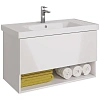Тумба под раковину DREJA PERFECTO, 90 см, подвесная, 1 ящик, push-to-open, белый глянец 99.0808 Тумба под раковину DREJA PERFECTO, 90 см, подвесная, 1 ящик, push-to-open, белый глянец 99.0808