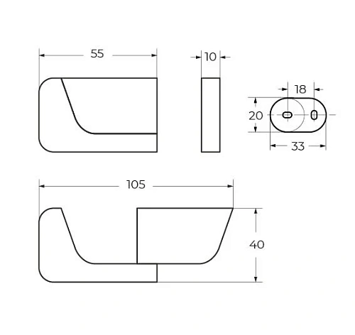 Крючок ART&MAX PLATINO AM-E-7086BL хром Крючок ART&MAX PLATINO AM-E-7086BL хром