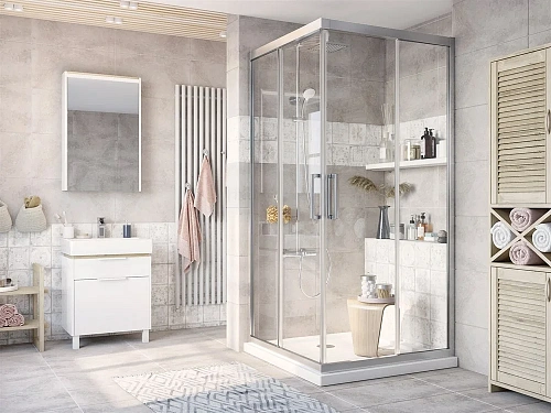 Душевой уголок STWORKI Дублин 120x120 см профиль хром матовый 451289 Душевой уголок STWORKI Дублин 120x120 см профиль хром матовый 451289