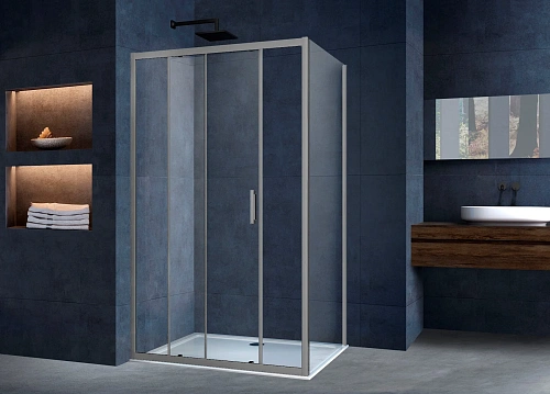 Душевой уголок Vincea Alpha VSR-3AL9014CLGM, 1400x900, вороненая сталь, стекло прозрачное Душевой уголок Vincea Alpha VSR-3AL9014CLGM, 1400x900, вороненая сталь, стекло прозрачное