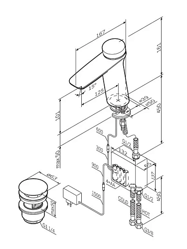 Смеситель для раковины AM.PM Inspire V2.0 F50A82400 Смеситель для раковины AM.PM Inspire V2.0 F50A82400