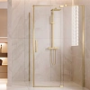 Душевой уголок Vincea Extenza VSR-4EX901010CLG, 900/1000x1000, брашированное золото, стекло прозрачное