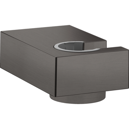 Держатель ручного душа Hansgrohe Porter E, 28387340, шлифованный черный хром Держатель ручного душа Hansgrohe Porter E, 28387340, шлифованный черный хром